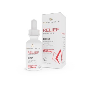 Sky Wellness CBD Relief Oil Drops 1500mg Peppermint