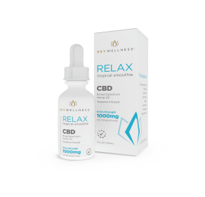 Sky Wellness CBD Relax Oil Drops 1000mg Tropical Smoothie