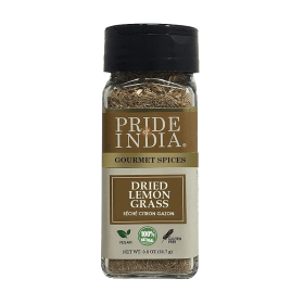 Pride of India | Lemongrass Fine Cut & Sifted 0.8 oz (22.7 gm) Small Dual Sifter Bottle | Ideal for Cooking & Drinks |