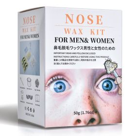 Nose Wax Kit For Men Women,Eyebrows Ears Lips Facial Nose Removal Waxing Kit With 1.76oz Wax 20 Applicators 10 Paper Cups 8 Moustache Protectors & 1 M