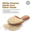 Pride of India – Sesame Seed Whole – Unhulled & Fresh – Keto-Friendly/Gluten-Free – Rich in Dietary Fiber - Ideal Seasoning for Salads/Sweets/Desserts