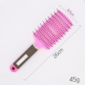 Hairbrush Anti Klit Brushy Haarborstel Women Detangler Hair Brush Bristle Nylon Scalp Massage  Teaser Hair Brush Comb (Option: Pink-No brush-1pc)