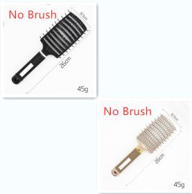 Hairbrush Anti Klit Brushy Haarborstel Women Detangler Hair Brush Bristle Nylon Scalp Massage  Teaser Hair Brush Comb (Option: 1-No brush-Set)